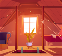 attic renovations illustration of an attic